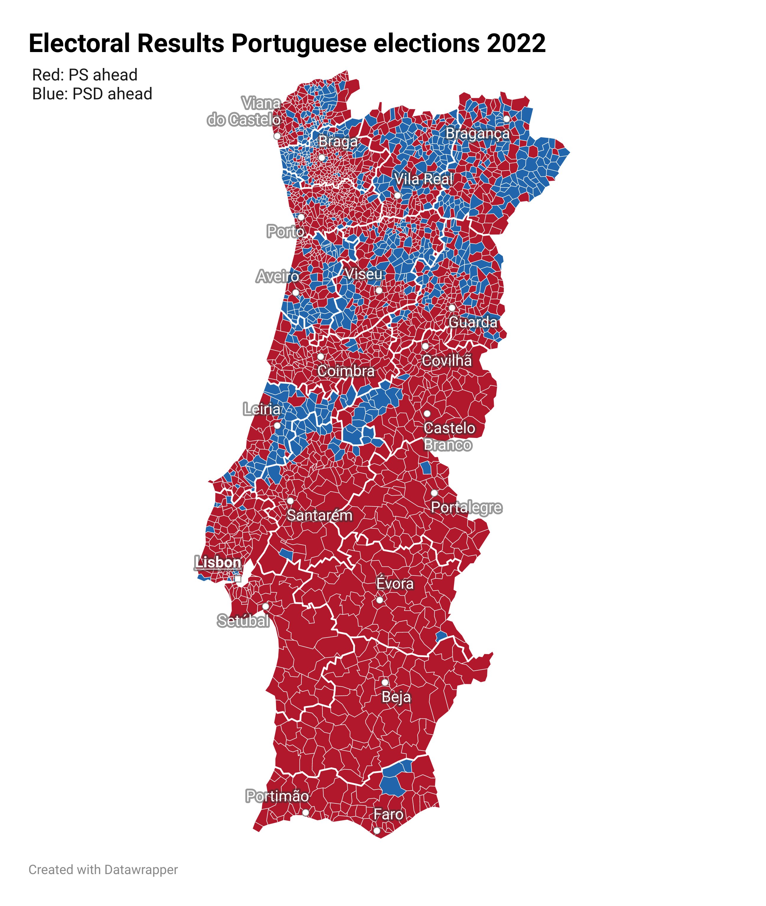 Portugal. Legislative Election 2022 Electoral Geography 2.0